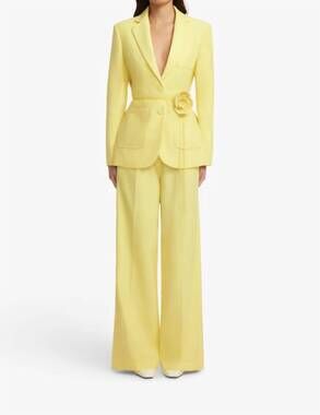 NEW LEO LIN elisha wide leg pants in limoncello